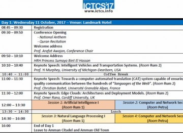 ICTCS  2017 -  Program